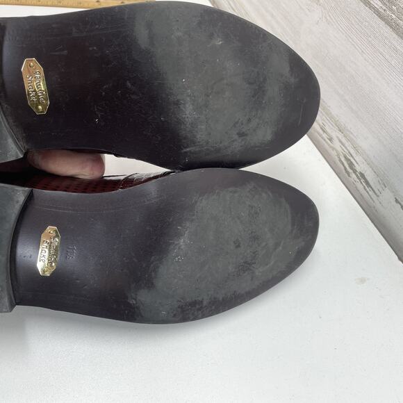 Vintage Stacy Adams Men's Genuine Snakeskin Dress Shoes Slip on US Size 11.5 EUC - Picture 10 of 14